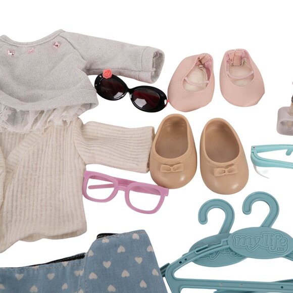 My Life As Doll Accessories Bundle 18" Clothes Shoes Glasses Science Lab Kit Toy - Picture 4 of 6